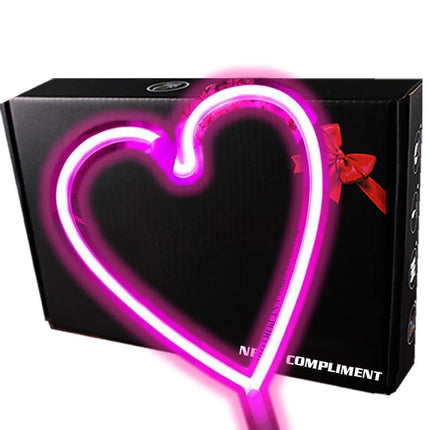 Neon LED LOVE na ścianę – 37 × 29 cm, USB/baterie – zdjęcie produktu