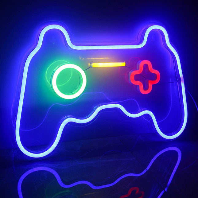 Neon LED Gamepad – 42 cm na ścianę – ok. 42 cm (wymiar podany w nazwie), USB – zdjęcie produktu
