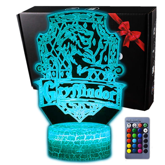 Lampka nocna LED 3D Harry Potter – Gryffindor – pilot, USB – zdjęcie produktu