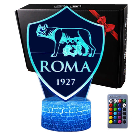 Lampka nocna LED 3D AS Roma – piłka nożna – pilot, 16 kolorów, USB – zdjęcie produktu