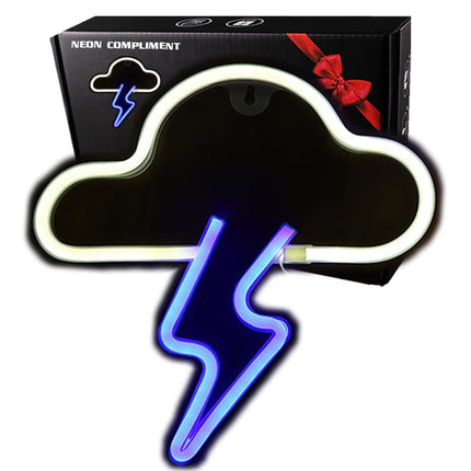 Neon LED Chmura na ścianę – 28 × 28 cm, USB/baterie – ujęcie produktu 2