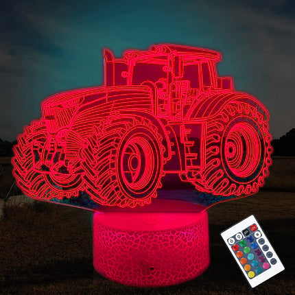 Lampka nocna LED 3D Traktor – pilot, 16 kolorów, USB – ujęcie produktu 4