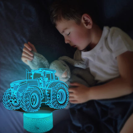 Lampka nocna LED 3D Traktor – pilot, 16 kolorów, USB – ujęcie produktu 6