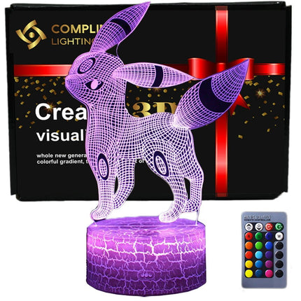 Lampka nocna LED 3D Pokémon – Eevee – pilot, USB – zdjęcie produktu