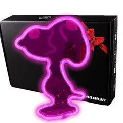 Neon LED Snoopy na ścianę – 24 × 18 cm, USB/baterie – zdjęcie produktu