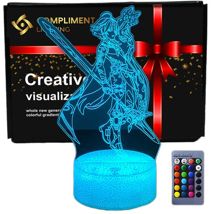 Lampka nocna LED 3D Genshin Impact Anime – pilot, 16 kolorów, USB – zdjęcie produktu