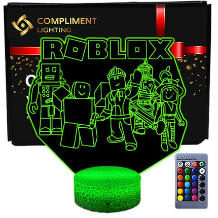 Lampka nocna LED 3D Roblox – postacie – pilot – zdjęcie produktu