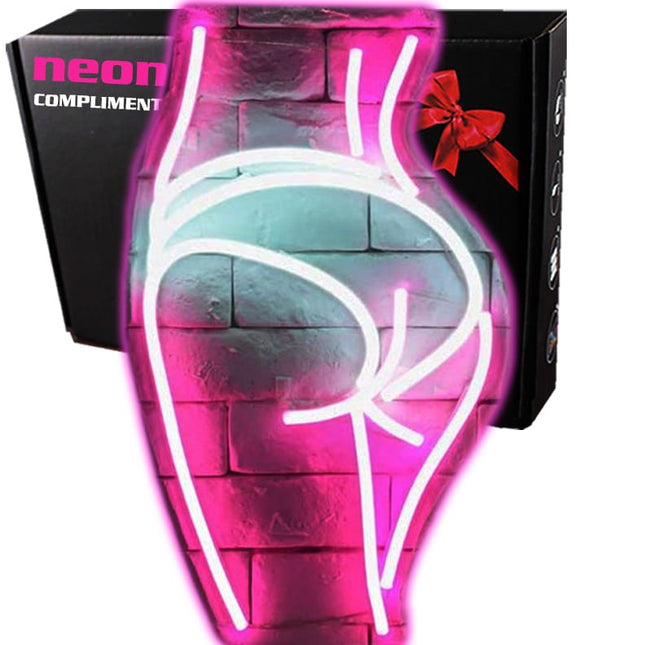Neon LED Postać kobiety na ścianę – 35 × 21 cm, USB/baterie – zdjęcie produktu