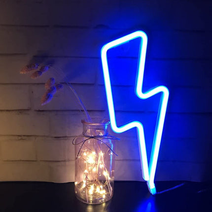Neon LED Piorun na ścianę – 30 × 16 cm, USB/baterie – zdjęcie produktu