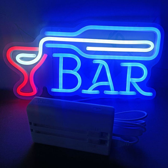 Neon LED Wódka BAR na ścianę – 41 × 16 cm, USB – zdjęcie produktu