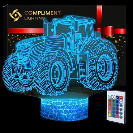 Lampka nocna LED 3D Traktor – pilot, 16 kolorów, USB – ujęcie produktu 2