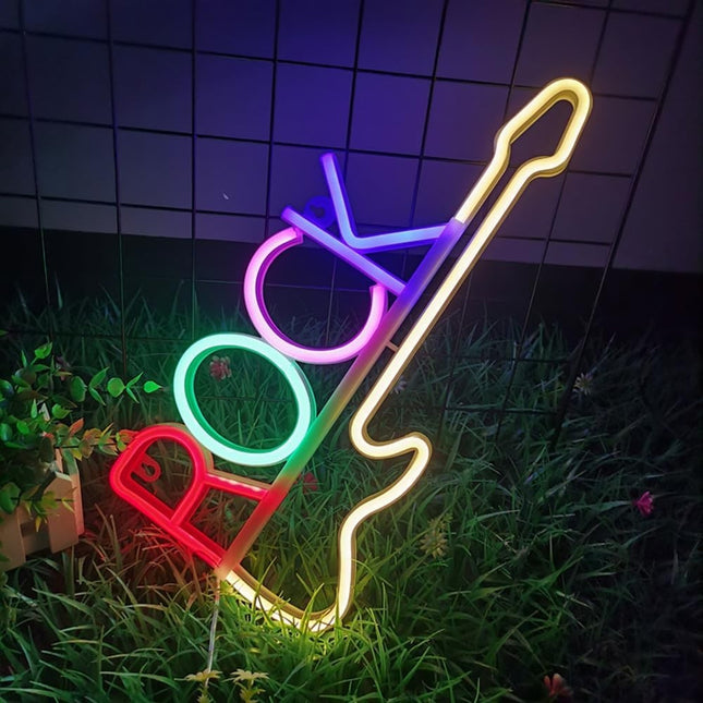 Neon LED Rock na ścianę – USB/baterie – zdjęcie produktu