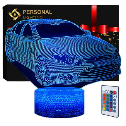 Lampka nocna LED 3D Samochód – pilot, 16 kolorów, USB – zdjęcie produktu