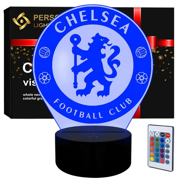 Lampka nocna LED 3D Chelsea FC – piłka – pilot, 16 kolorów, USB – zdjęcie produktu