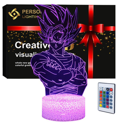 Lampka nocna LED 3D Dragon Ball – Son Goku – pilot, 16 kolorów, USB – zdjęcie produktu