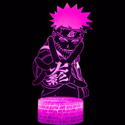Lampka nocna LED 3D Naruto – pilot, 16 kolorów, USB – ujęcie produktu 5