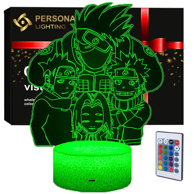 Lampka nocna LED 3D Naruto – Kakashi – pilot, 16 kolorów, USB – zdjęcie produktu