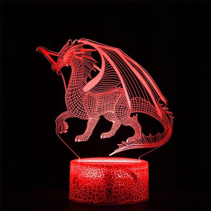 Lampka nocna LED 3D Smok – pilot, USB – zdjęcie produktu