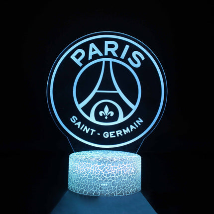 Lampka nocna LED 3D Paris Saint-Germain – pilot, 16 kolorów, USB – zdjęcie produktu
