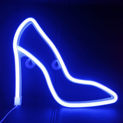 Neon LED Różowe szpilki na ścianę – 26 × 18 cm, USB/baterie – zdjęcie produktu