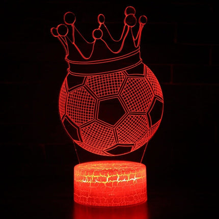 Lampka nocna LED 3D Korona – pilot, 16 kolorów, USB – zdjęcie produktu