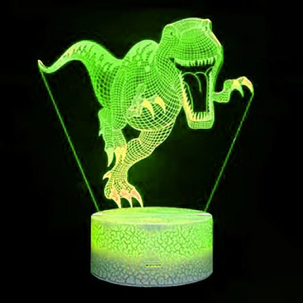 Lampka nocna LED 3D Dinozaur T-Rex – pilot, USB – zdjęcie produktu