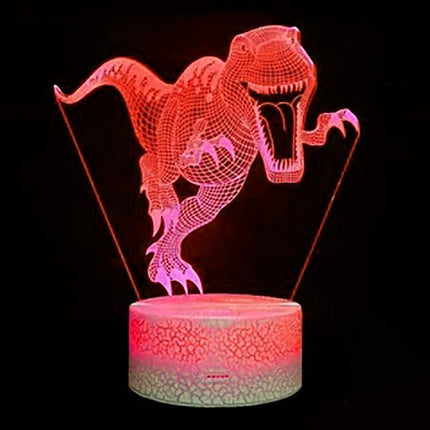Lampka nocna LED 3D Dinozaur T-Rex – pilot, USB – zdjęcie produktu