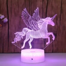 Lampka nocna LED 3D Jednorożec – pilot, 16 kolorów, USB – zdjęcie produktu