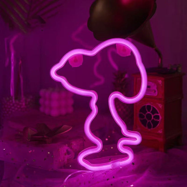 Neon LED Pies na ścianę – USB – zdjęcie produktu
