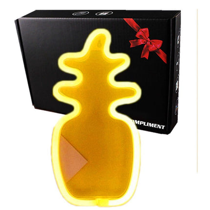 Neon LED ananas na ścianę – 26 × 14 cm, USB/baterie – zdjęcie produktu