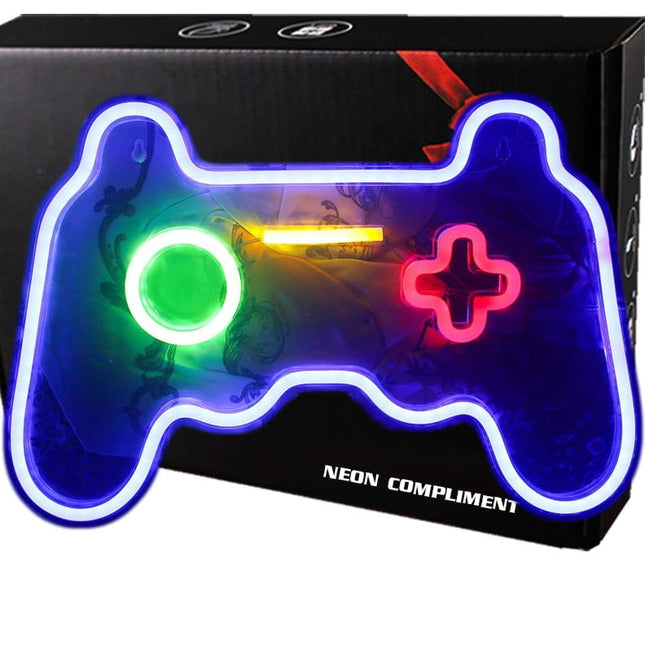 Neon LED Gamepad – 42 cm na ścianę – ok. 42 cm (wymiar podany w nazwie), USB – zdjęcie produktu