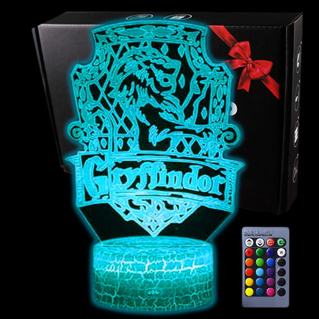 Lampka nocna LED 3D Harry Potter – Gryffindor – pilot, USB – zdjęcie produktu