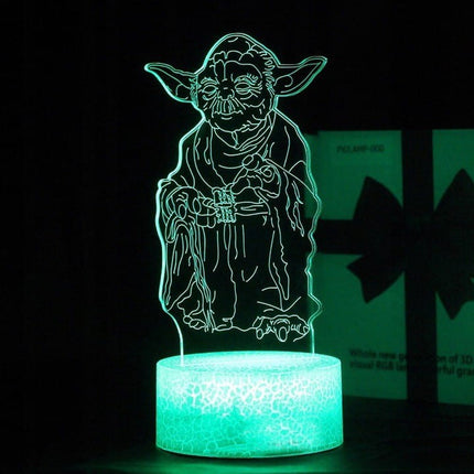 Lampka nocna LED 3D Star Wars – Yoda – pilot, USB – zdjęcie produktu