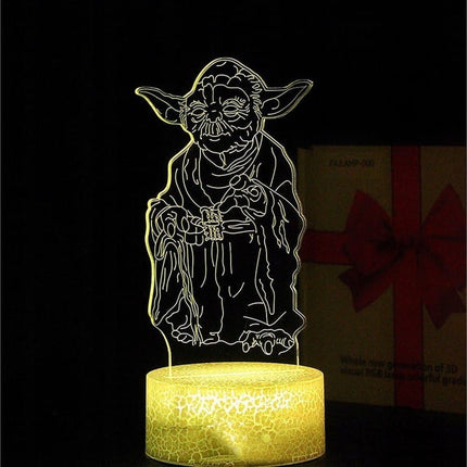 Lampka nocna LED 3D Star Wars – Yoda – pilot, USB – zdjęcie produktu