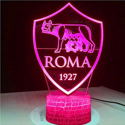 Lampka nocna LED 3D AS Roma – piłka nożna – pilot, 16 kolorów, USB – zdjęcie produktu