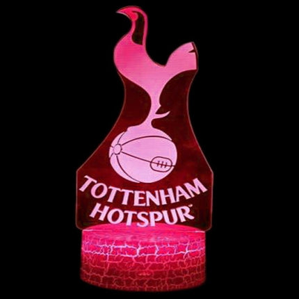 Lampka nocna LED 3D Tottenham Hotspur – pilot, 16 kolorów, USB – zdjęcie produktu