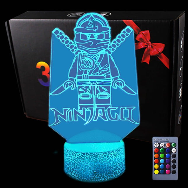 Lampka nocna LED 3D LEGO Ninjago – pilot, USB – zdjęcie produktu
