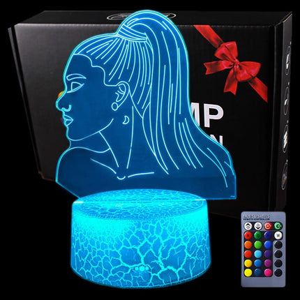 Lampka nocna LED 3D Ariana Grande – pilot, USB – zdjęcie produktu