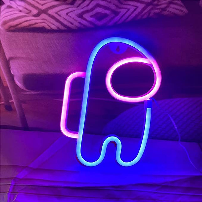 Neon LED Astronauta na ścianę – 25 × 24 cm, USB/baterie – zdjęcie produktu