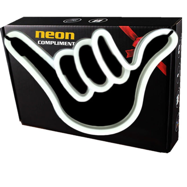 Neon LED Gest shaka na ścianę – 23 × 23 cm, USB/baterie – zdjęcie produktu