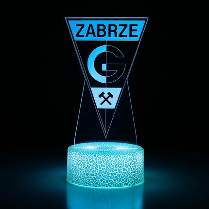 Lampka nocna LED 3D Górnik Zabrze – pilot, 16 kolorów, USB – zdjęcie produktu