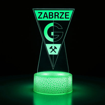 Lampka nocna LED 3D Górnik Zabrze – pilot, 16 kolorów, USB – zdjęcie produktu