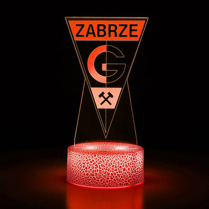 Lampka nocna LED 3D Górnik Zabrze – pilot, 16 kolorów, USB – zdjęcie produktu