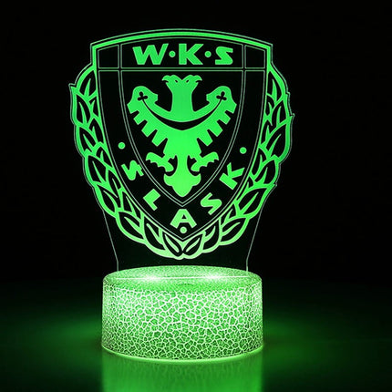 Lampka nocna LED 3D Śląsk Wrocław – pilot, 16 kolorów, USB – zdjęcie produktu
