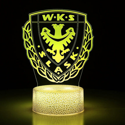 Lampka nocna LED 3D Śląsk Wrocław – pilot, 16 kolorów, USB – zdjęcie produktu