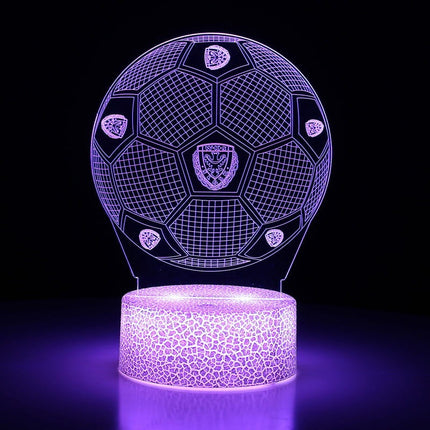 Lampka nocna LED 3D Śląsk Wrocław – piłka – pilot, 16 kolorów, USB – zdjęcie produktu