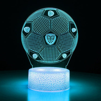 Lampka nocna LED 3D Śląsk Wrocław – piłka – pilot, 16 kolorów, USB – zdjęcie produktu