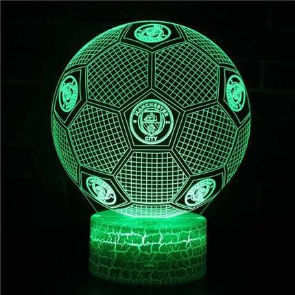 Lampka nocna LED 3D Manchester United – piłka – pilot – zdjęcie produktu