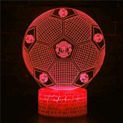 Lampka nocna LED 3D Manchester United – piłka – pilot – zdjęcie produktu