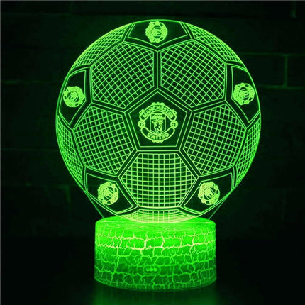 Lampka nocna LED 3D Manchester United – piłka – pilot – zdjęcie produktu